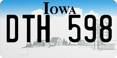 IA license plate DTH598
