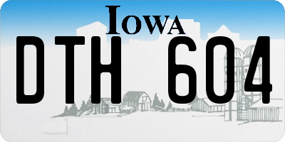 IA license plate DTH604