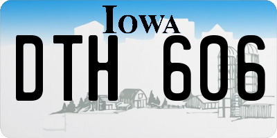 IA license plate DTH606