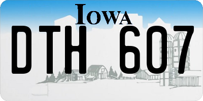 IA license plate DTH607