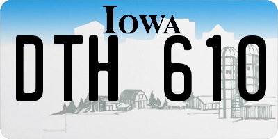 IA license plate DTH610