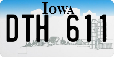 IA license plate DTH611