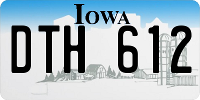 IA license plate DTH612