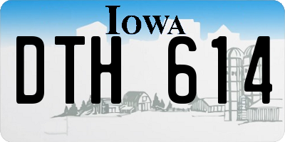 IA license plate DTH614
