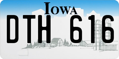IA license plate DTH616