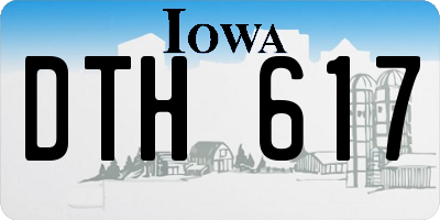 IA license plate DTH617