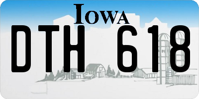 IA license plate DTH618