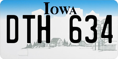 IA license plate DTH634