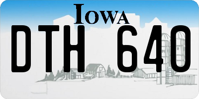 IA license plate DTH640
