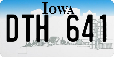 IA license plate DTH641