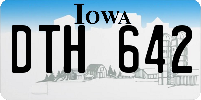 IA license plate DTH642