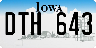 IA license plate DTH643