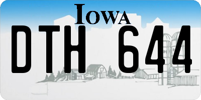IA license plate DTH644