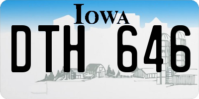 IA license plate DTH646