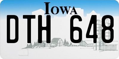 IA license plate DTH648
