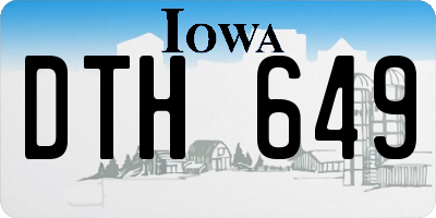 IA license plate DTH649