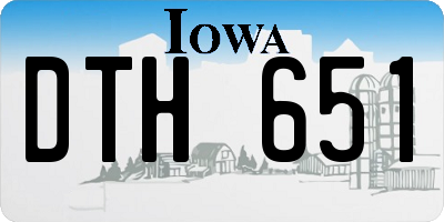 IA license plate DTH651