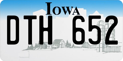 IA license plate DTH652