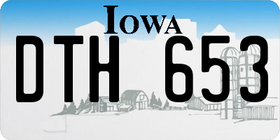 IA license plate DTH653