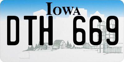 IA license plate DTH669