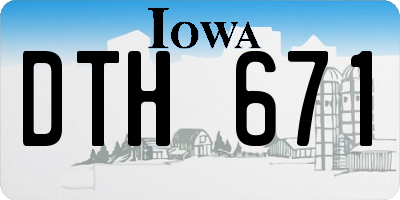 IA license plate DTH671