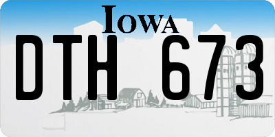 IA license plate DTH673