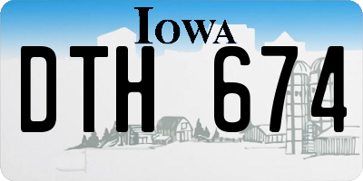 IA license plate DTH674