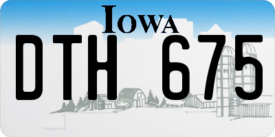 IA license plate DTH675