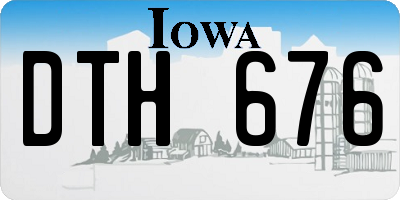 IA license plate DTH676