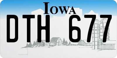 IA license plate DTH677