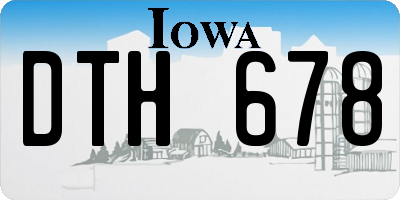 IA license plate DTH678