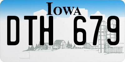 IA license plate DTH679
