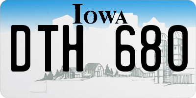 IA license plate DTH680