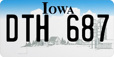 IA license plate DTH687