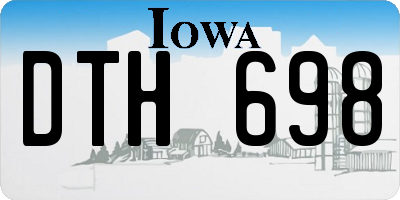 IA license plate DTH698