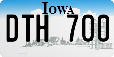 IA license plate DTH700