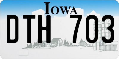 IA license plate DTH703