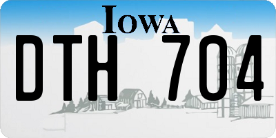 IA license plate DTH704