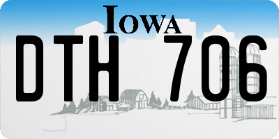 IA license plate DTH706