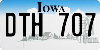 IA license plate DTH707