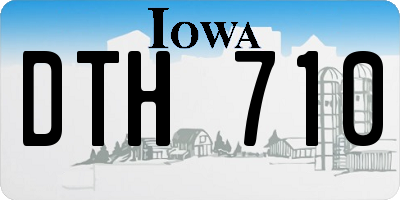 IA license plate DTH710