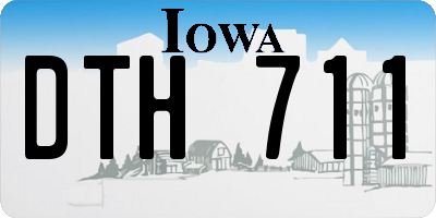 IA license plate DTH711