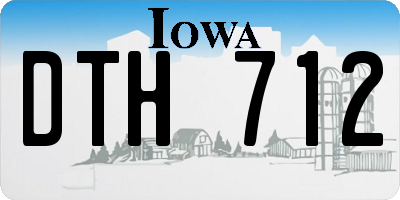 IA license plate DTH712