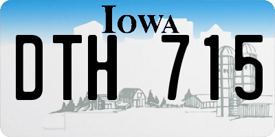 IA license plate DTH715