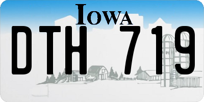 IA license plate DTH719