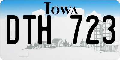 IA license plate DTH723