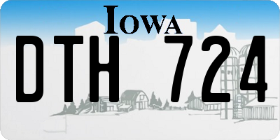 IA license plate DTH724