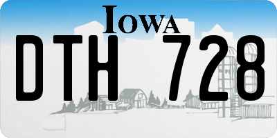 IA license plate DTH728