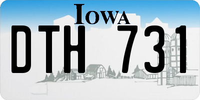 IA license plate DTH731