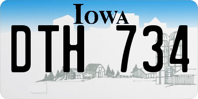 IA license plate DTH734